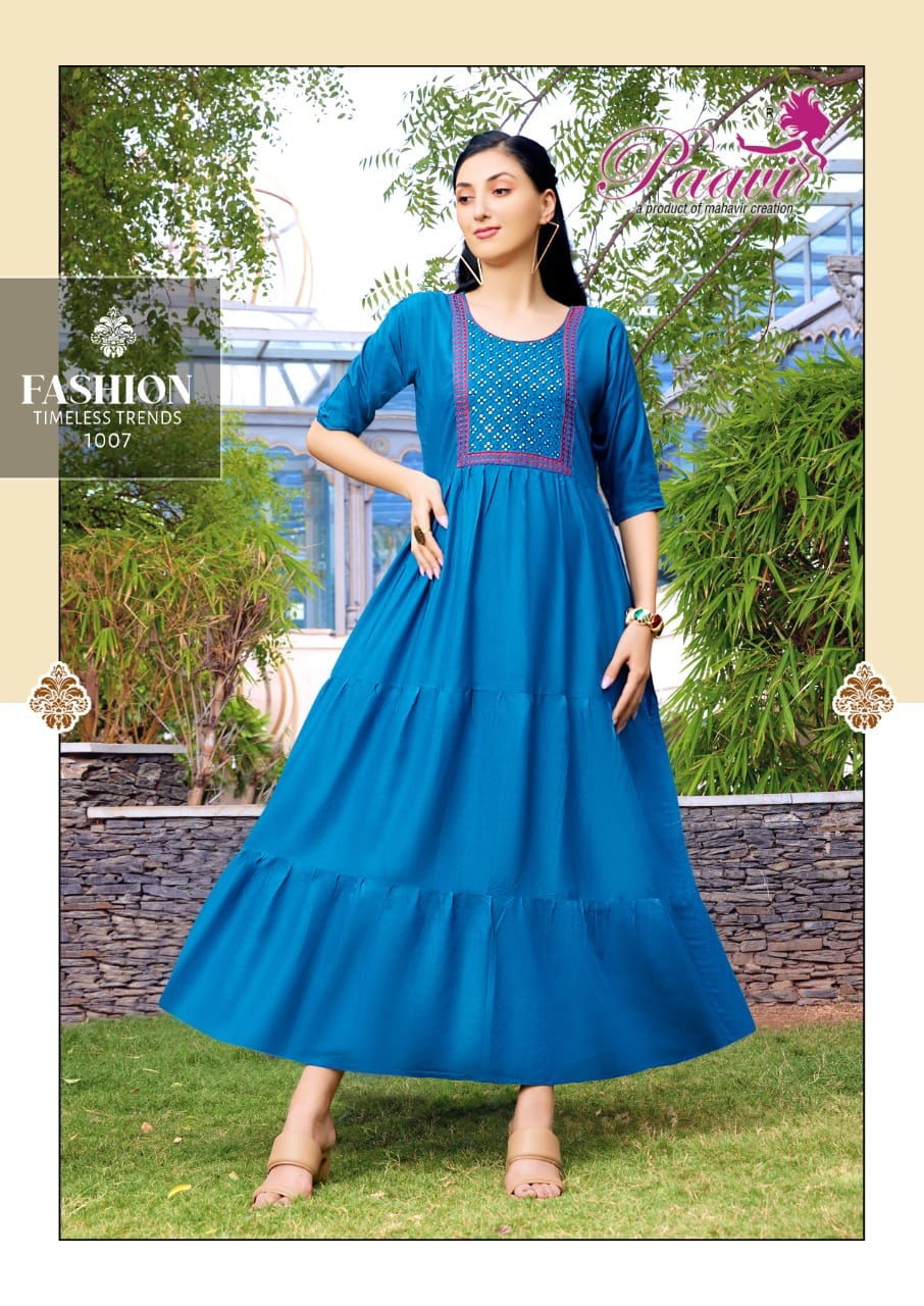 Paavi Rinaz Vol 2 Designer Fancy Wear Wholesale Anarkali Kurtis